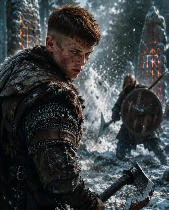 Nordic Warrior Boy AI Prompt