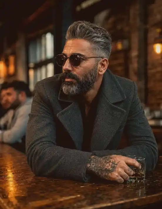 Tattooed Man Portrait Prompt