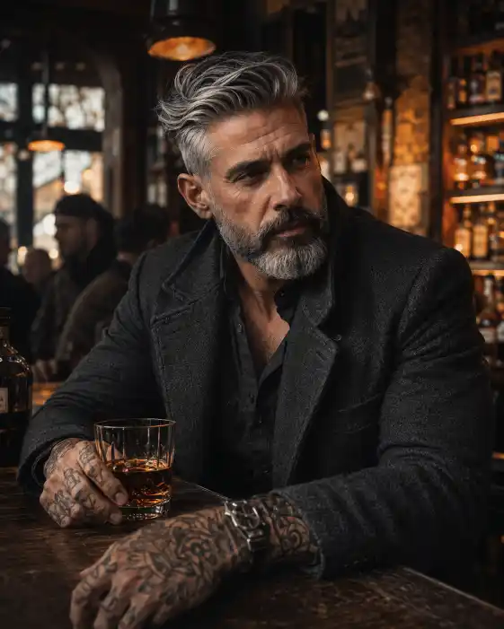 Tattooed Man Portrait Prompt