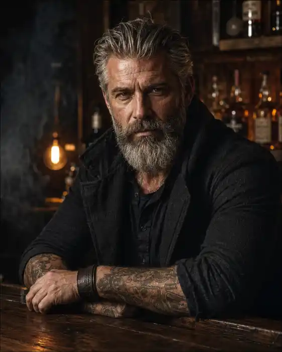 Tattooed Man Portrait Prompt