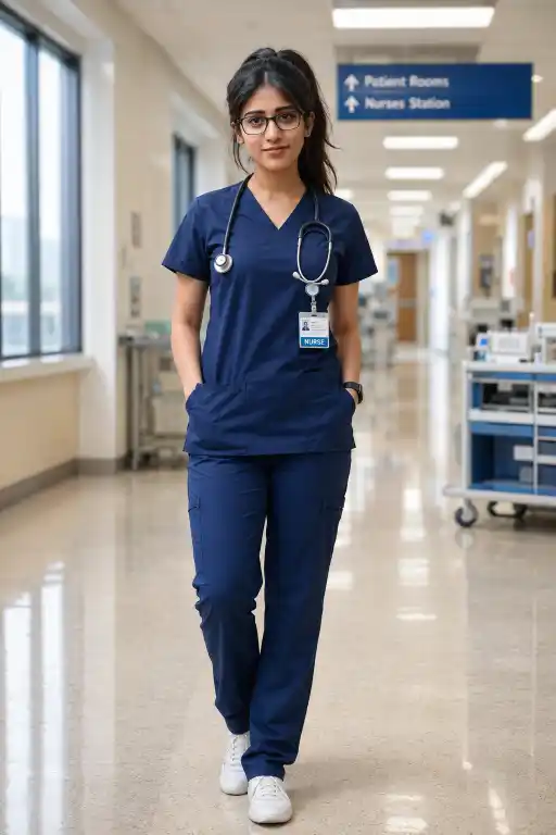 Professional Female Nurse AI Prompt