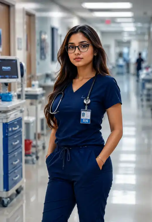 Professional Female Nurse AI Prompt