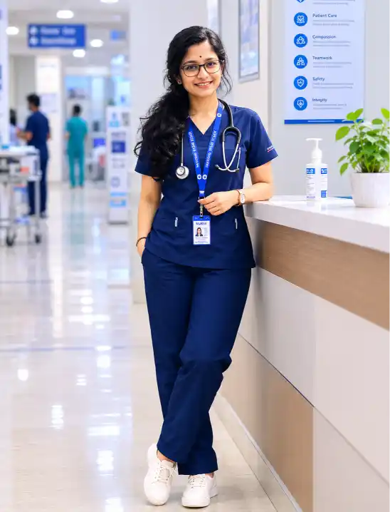 Professional Female Nurse AI Prompt