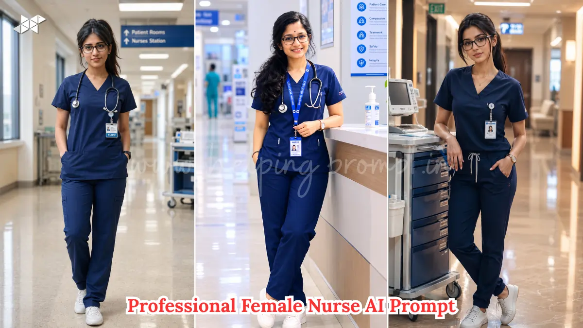 Professional Female Nurse AI Prompt