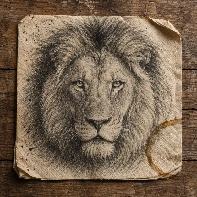 Lion Pencil Sketch Prompt