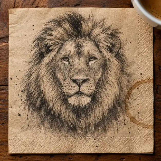 Lion Pencil Sketch Prompt