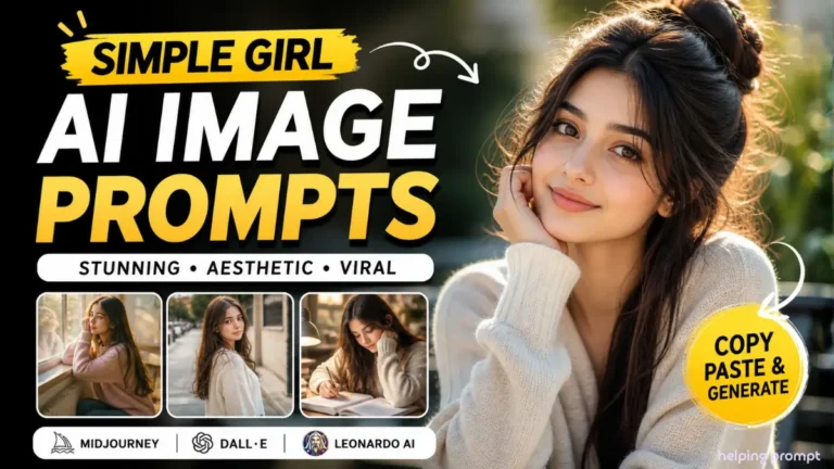 Simple Girl AI Image Prompts