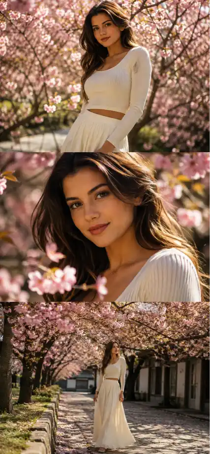 Spring Blossom Portrait AI Prompt