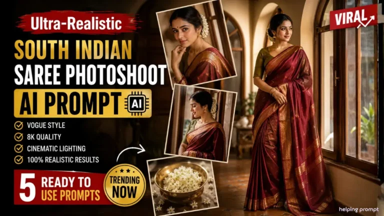 South Indian Saree Photoshoot Prompt