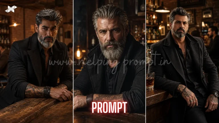 Tattooed Man Portrait Prompt