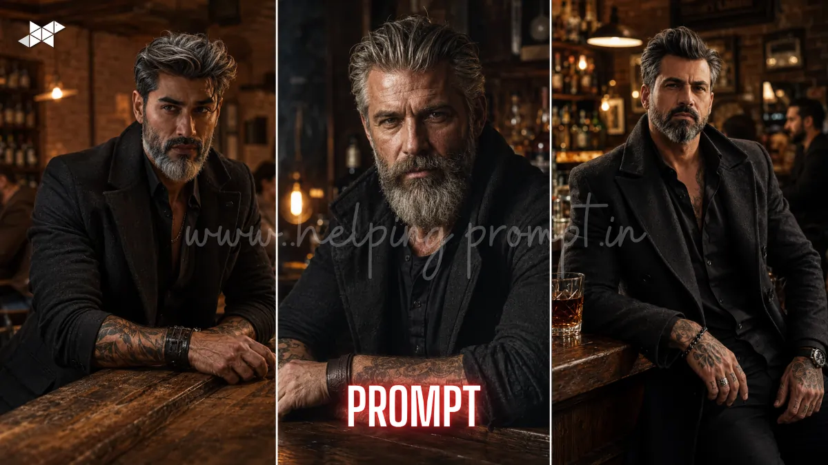 Tattooed Man Portrait Prompt