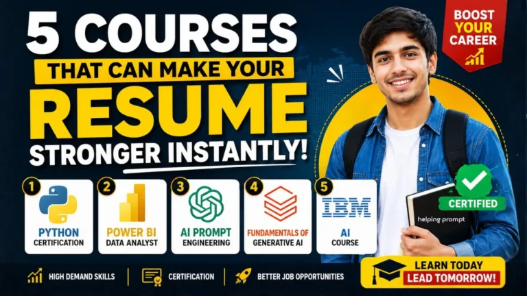 Top Resume Building Courses in 2026 Every Student Should Explore Today