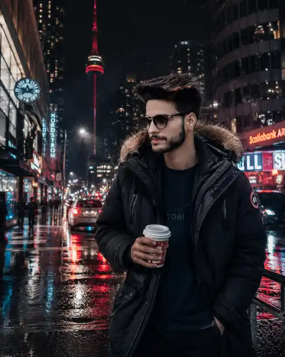 Toronto Nightlife Cinematic Portraits Prompt