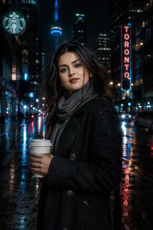Toronto Nightlife Cinematic Portraits Prompt