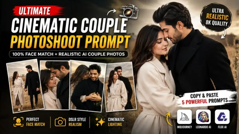 Cinematic Couple Photoshoot AI Prompt