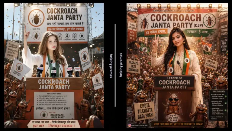 Cockroach Janta Party AI Poster