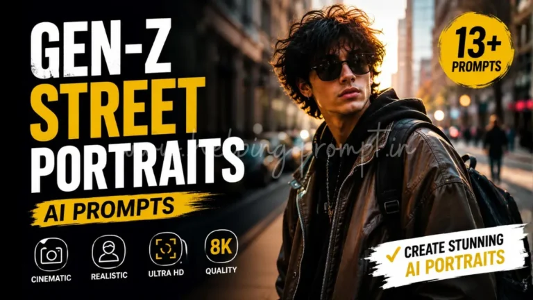 13 Viral Gen-Z Street Portrait Prompt: Create Cinematic AI Photos