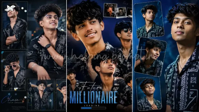 South Indian Boy Aesthetic Collage Poster AI Prompt