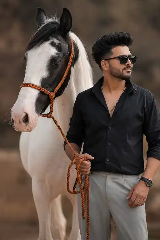 20 Viral White Horse Portrait AI Prompt Package