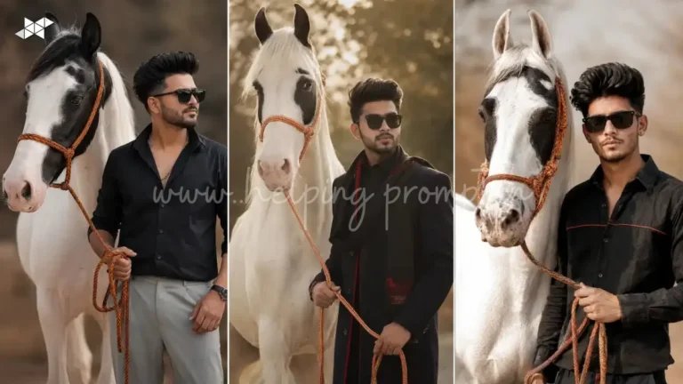 White Horse Portrait AI Prompt Package
