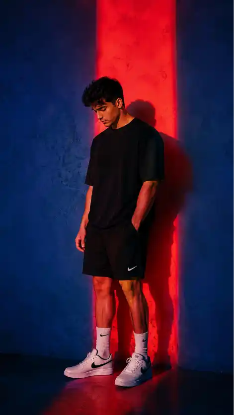 21 Amazing Red Light AI Portrait Prompt for Editorial Photography