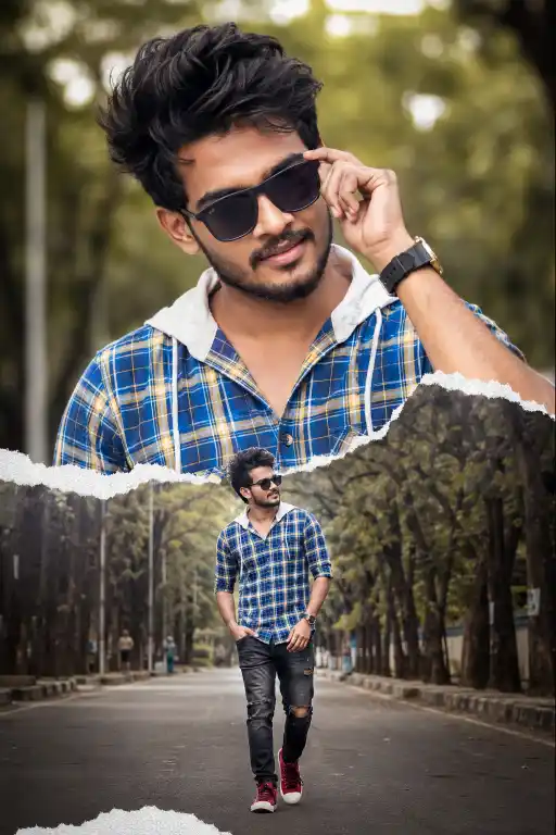 Motivational Portrait Collage AI Prompt