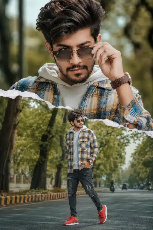 Motivational Portrait Collage AI Prompt