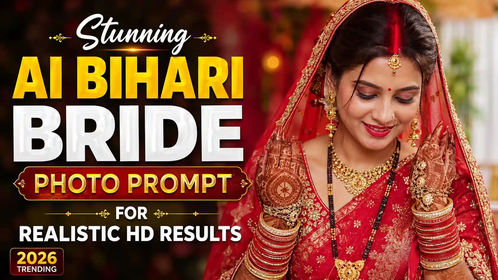 AI Bihari Bride Photo Prompt