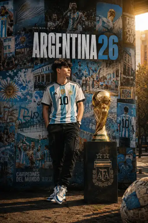 Argentina FIFA Football Poster Prompt