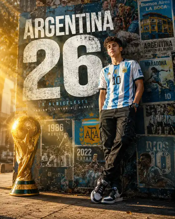 Argentina FIFA Football Poster Prompt