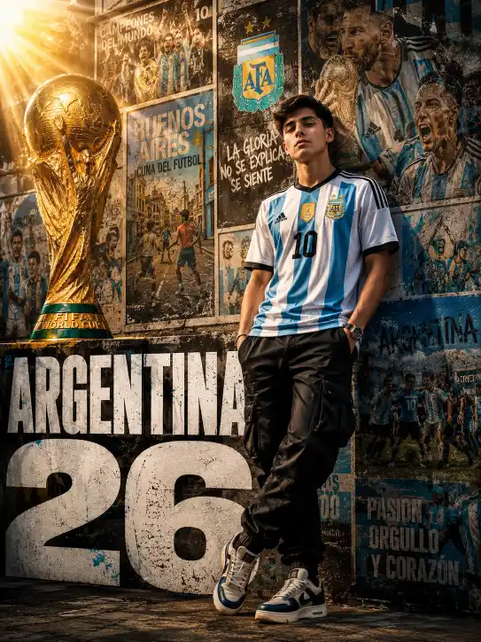 Argentina FIFA Football Poster Prompt