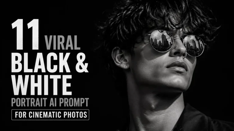 Black and White Portrait AI Prompt