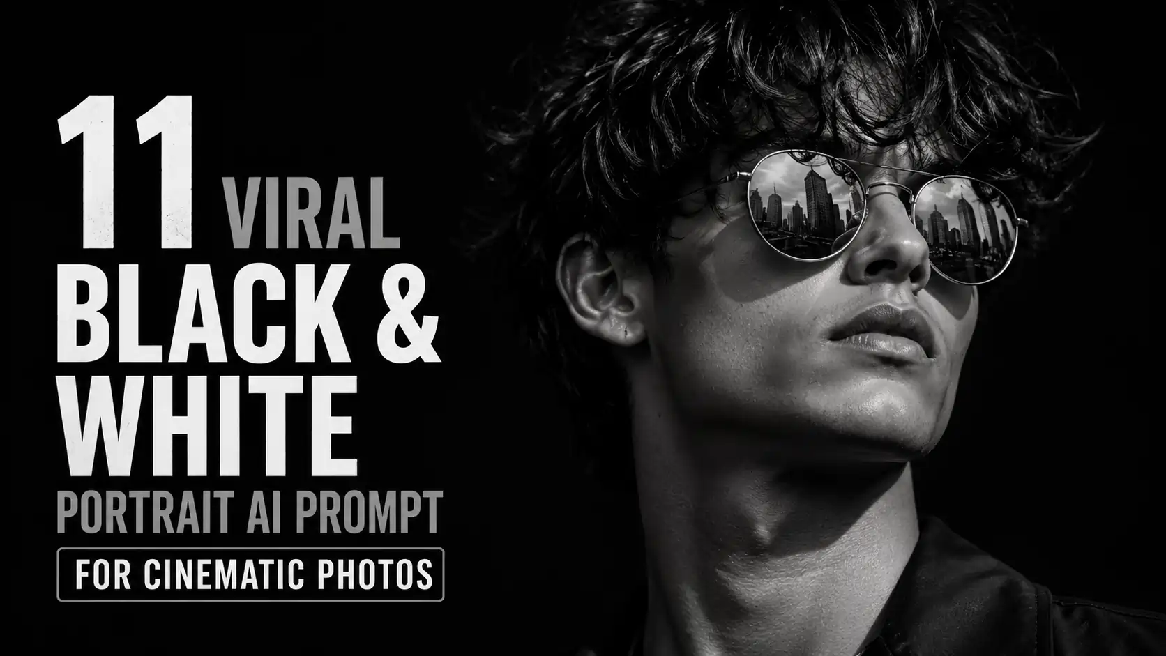 Black and White Portrait AI Prompt