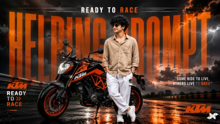 3 KTM Ready To Race Poster Prompt With Same Face 8K