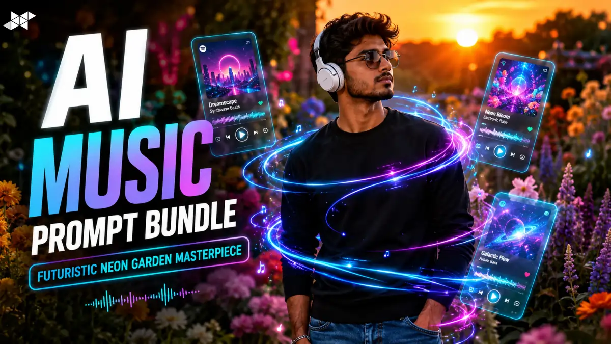 Prompt Bundle Futuristic Neon Garden
