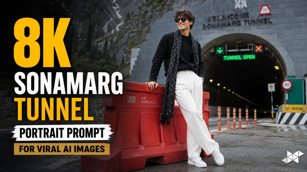 Sonamarg Tunnel Portrait Prompt