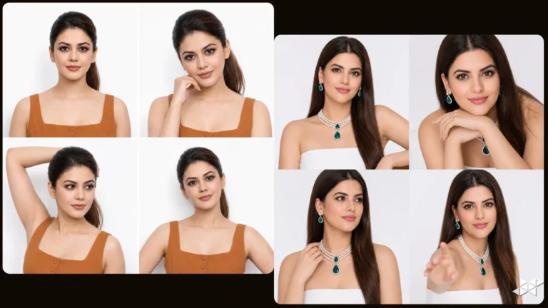Stunning Photorealistic 2x2 Photo Collage Prompt for AI Fashion Shoots