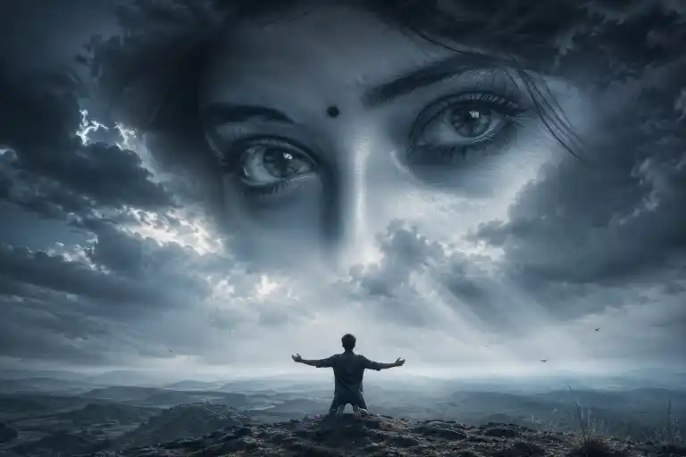 Surreal Sky Face Artwork AI Prompt