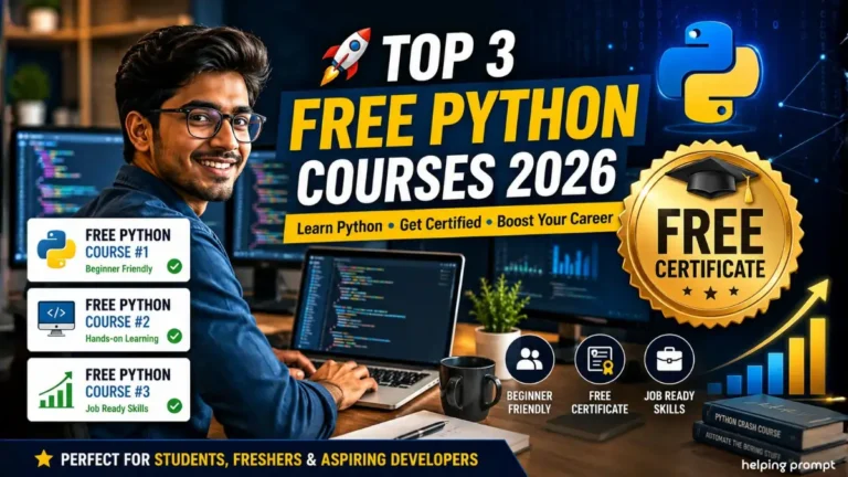 Top 3 Free Python Certification Courses 2026 to Upgrade Skills
