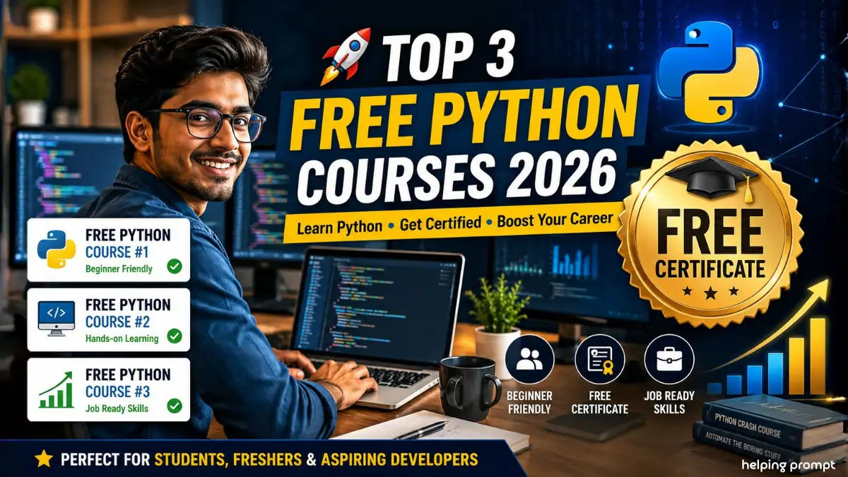 Top 3 Free Python Certification Courses 2026 to Upgrade Skills