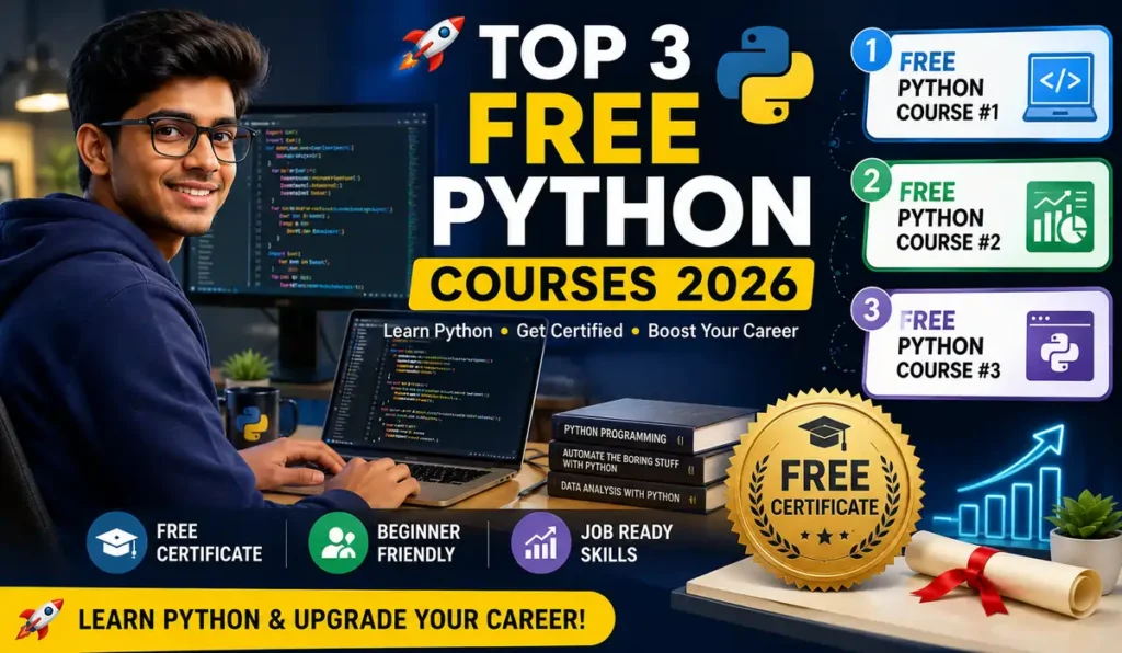 Top 3 Free Python Certification Courses 2026 to Upgrade Skills