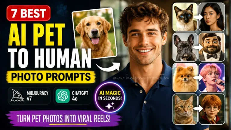 7 AI Pet-to-Human Photo Prompts for Viral Reels
