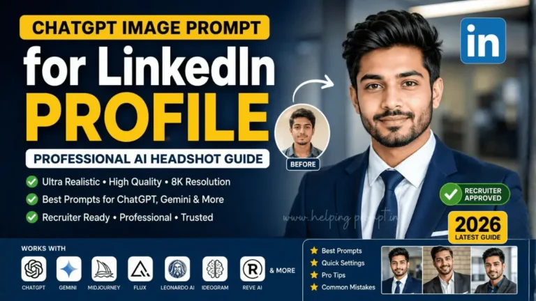 ChatGPT Image Prompt for LinkedIn Profile That Gets Noticed (2026 Guide)