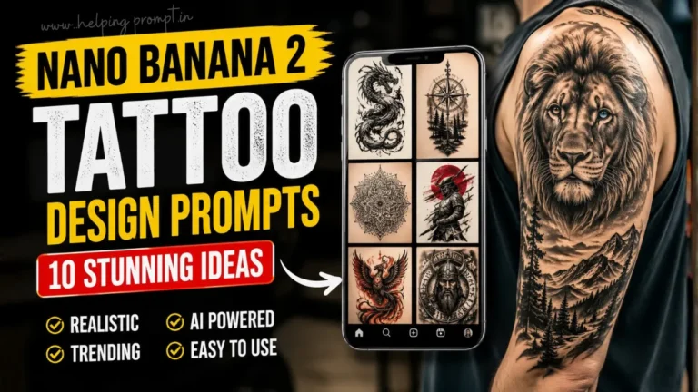 Nano Banana 2 Tattoo Design Prompts Stunning AI Ink Ideas That Inspire