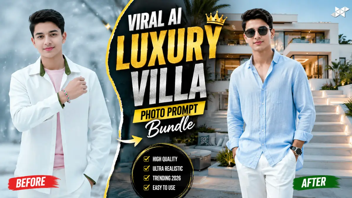 Viral AI Luxury Villa Photo Prompt Bundle