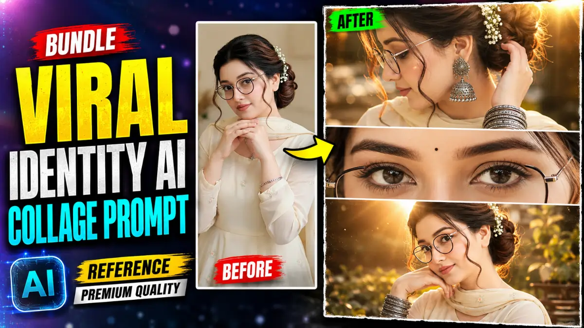 Viral Identity Reference AI Collage Prompt