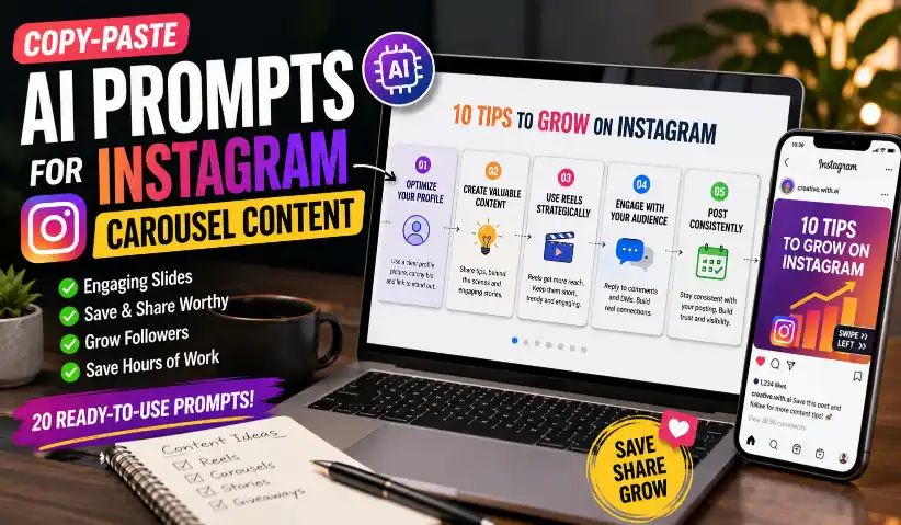 AI Prompts for Instagram Posts for carousel content