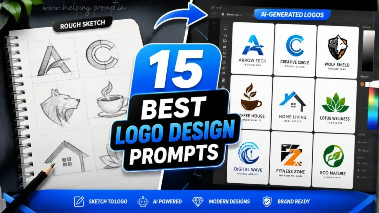 Nano Banana 2 AI logo design prompts for creating modern professional brand logos with vector-style results.