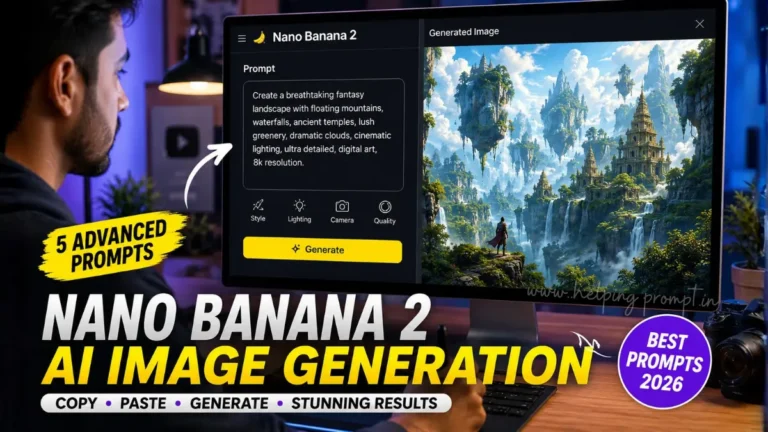 Nano Banana 2 Prompts for AI Image Generation creating realistic AI artwork