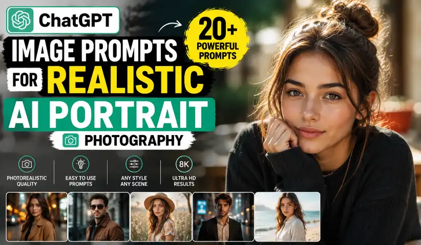 ChatGPT Image Prompts for realistic AI portrait photography